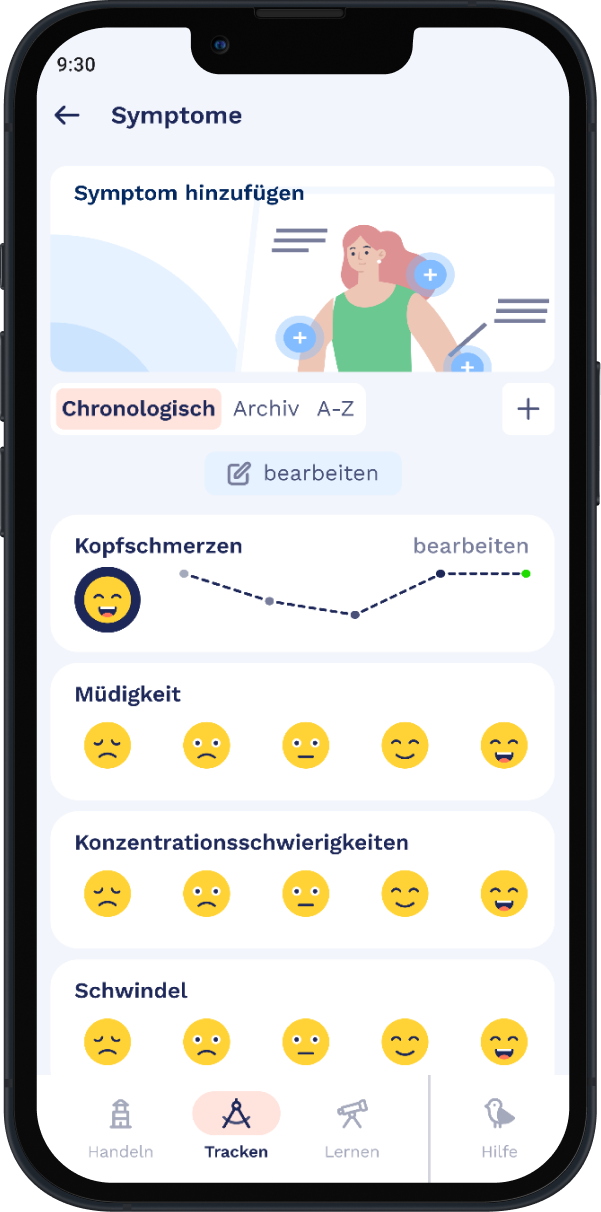 Ansicht Fimo Health App | Screenshot